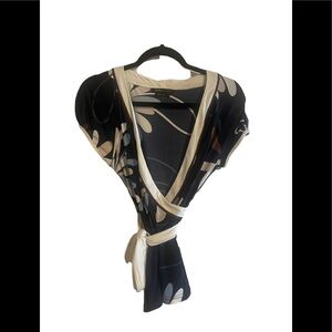 Like New BCBG Maxazria Tie Wrap Blouse Sz S